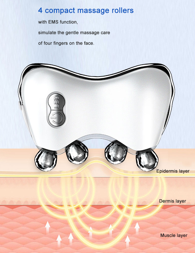 3D Guasha Massage 4 5-color LED skin rejuvenation tool